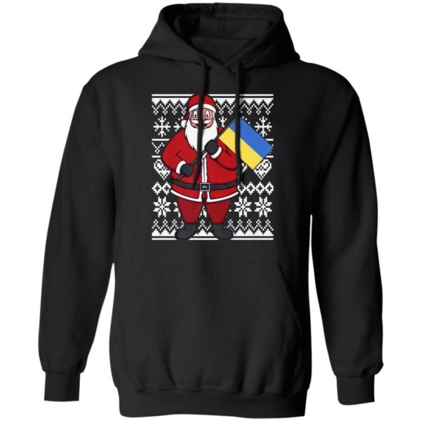Ukraine Flag Santa Ukrainian Christmas Shirt Hoodie Black S