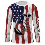 US fishing fish hook american flag 3d all over print shirt 3D Sweatshirt S