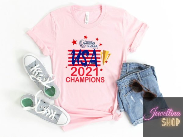USA Concacaf Champion Nations League 2021 Shirt Unisex T-Shirt Light Pink S