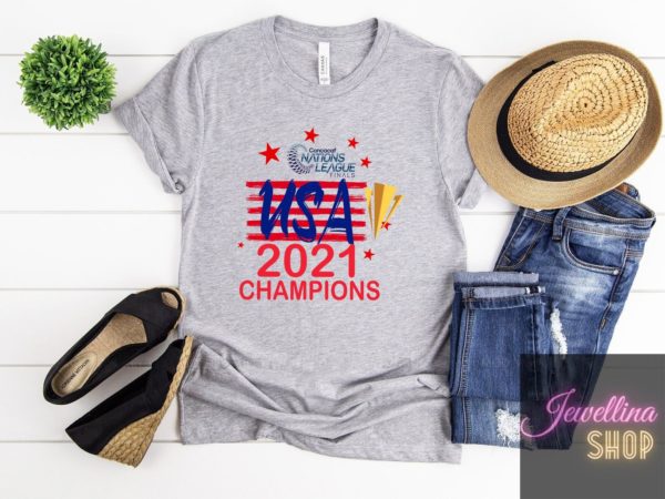 USA Concacaf Champion Nations League 2021 Shirt Unisex T-Shirt Sport Grey S