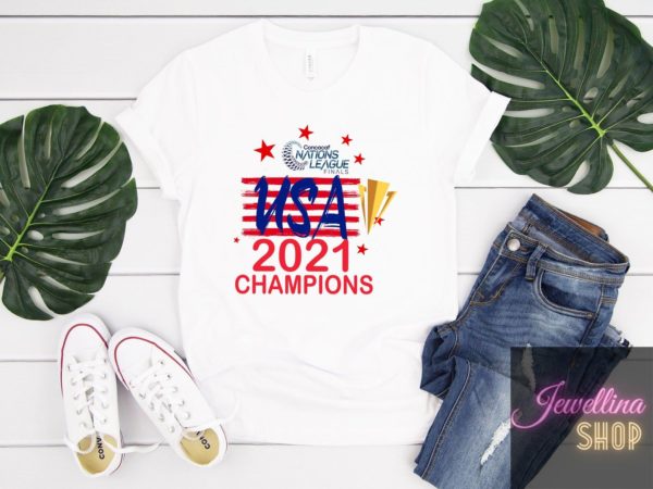 USA Concacaf Champion Nations League 2021 Shirt Unisex T-Shirt White S
