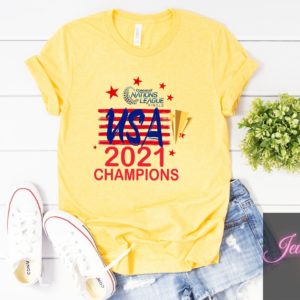 USA Concacaf Champion Nations League 2021 Shirt Unisex T-Shirt Yellow S