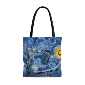 Van Gogh’s Painting Starry Night Doctor Who All Over Print Tote Bag Large