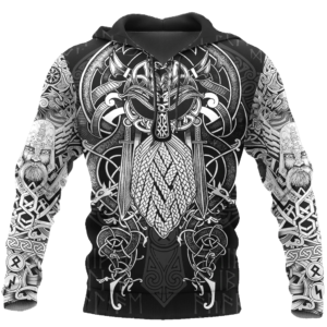 Vikings Odin Tatoo 3D All Over Print Shirt 3D Hoodie Black S