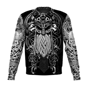 Vikings Odin Tatoo 3D All Over Print Shirt 3D Sweatshirt Black S
