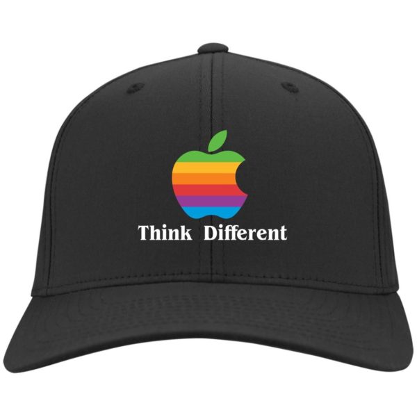 Vintage Think Different Apple Mac Hat | Cap CP80 Twill Cap Black One Size