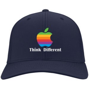 Vintage Think Different Apple Mac Hat | Cap CP80 Twill Cap Navy One Size