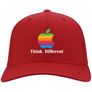 Vintage Think Different Apple Mac Hat | Cap CP80 Twill Cap Red One Size