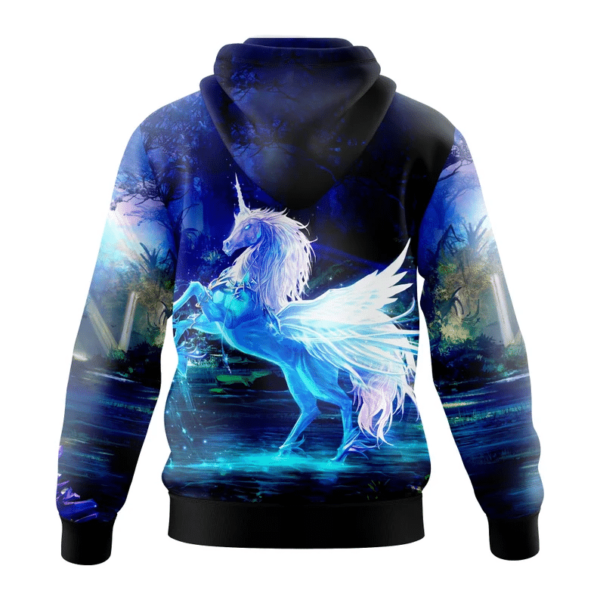 White Unicorn Anniversary Gift 3D All Over Print Hoodie product photo 1