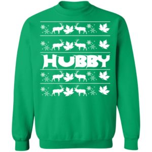 Wifey Hubby Couple Christmas Sweatshirt Hubby Green S