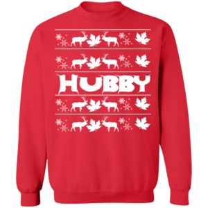 Wifey Hubby Couple Christmas Sweatshirt Hubby Red S