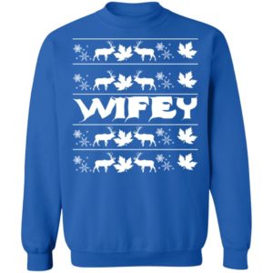 Wifey Hubby Couple Christmas Sweatshirt Wifey Royal S