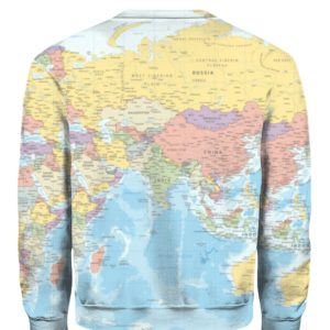 World Map, USA Map All Over Print 3D Shirt product photo 3