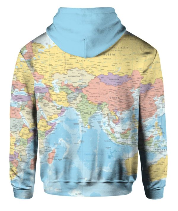 World Map, USA Map All Over Print 3D Shirt product photo 9