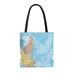World Map, USA Map All Over Print Tote Bag product photo 1