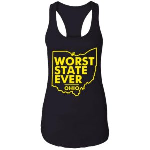 Worst State Ever Ohio Shirt Ladies Tank Top Black S