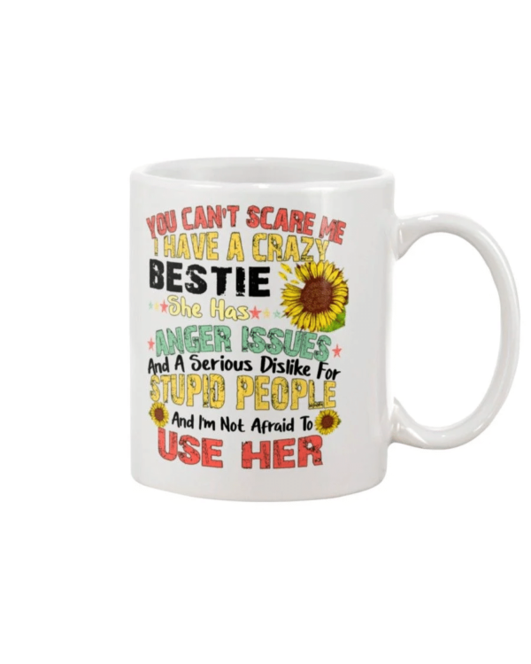 You Can't Scare Me I Have A Crazy Bestie She Has Anger Issues Mug product photo 0