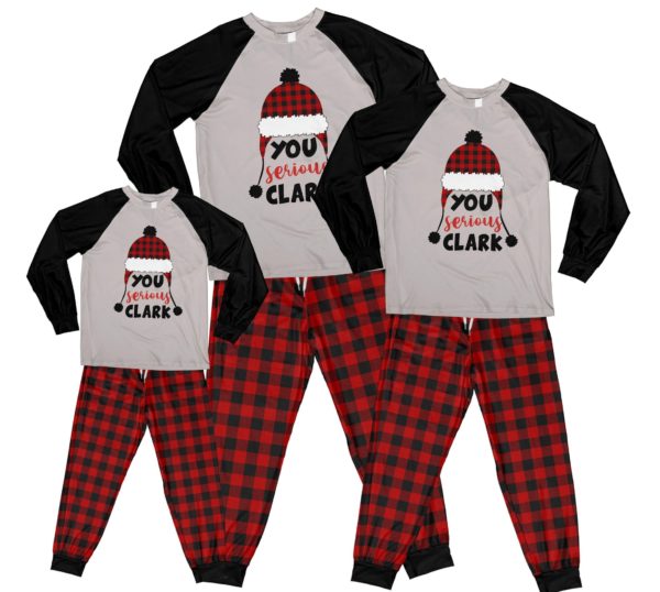 You Serious Clark Family Christmas Pajamas Set Kid Pajamas Shirt Black 2Y
