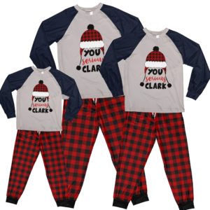 You Serious Clark Family Christmas Pajamas Set Kid Pajamas Shirt Navy 2Y