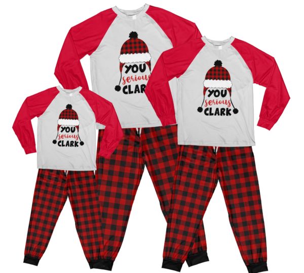 You Serious Clark Family Christmas Pajamas Set Kid Pajamas Shirt Red 2Y