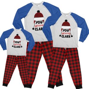 You Serious Clark Family Christmas Pajamas Set Kid Pajamas Shirt Royal 2Y