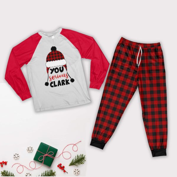 You Serious Clark Family Christmas Pajamas Set Pajamas Shirt Red XS