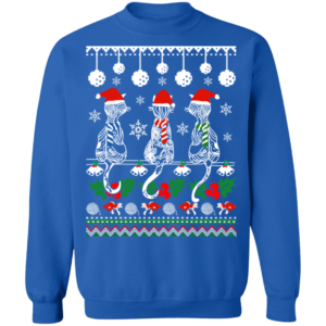 Zentangle Cat Santa Ugly Christmas Sweatshirt Sweatshirt Royal S
