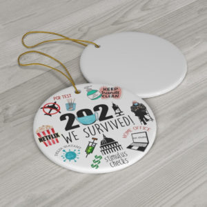 2021 We Survived Christmas Circle Ornament product photo 2
