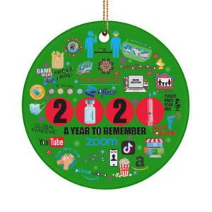 2021 Year In Review Ornament A Year To Remember Christmas Circle Ornament Circle Ornament Irish Green 1-pack