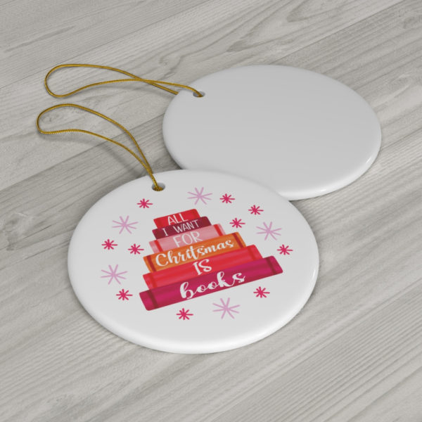 All I Want For Chritstmas Is Books Ornament product photo 1