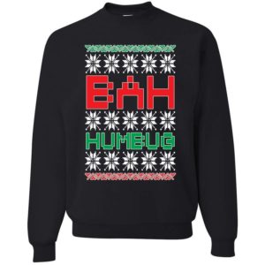 Bah Humbug Funny Christmas Sweatshirt Sweatshirt Black S