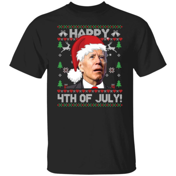 Biden Happy 4th Of July Christmas Sweatshirt Unisex T-Shirt Black S