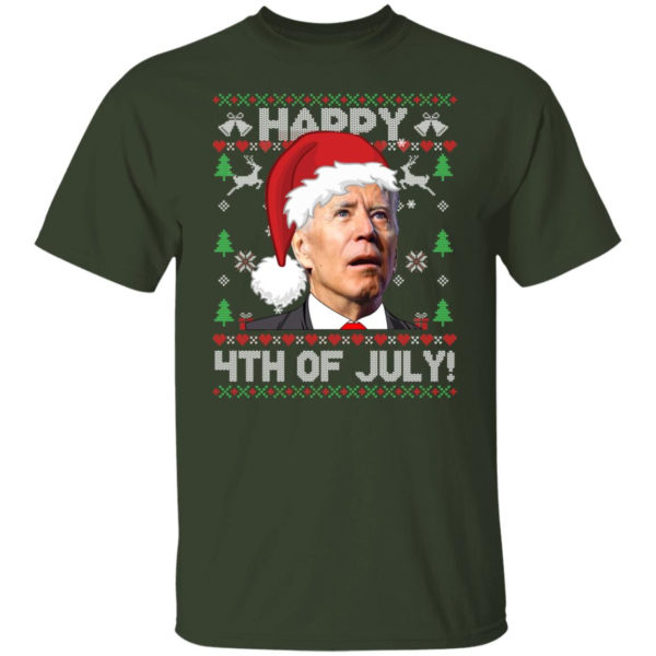 Biden Happy 4th Of July Christmas Sweatshirt Unisex T-Shirt Forest S
