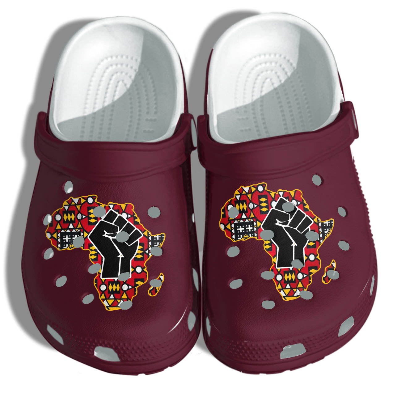 Black Power Africa Black King Queen Clog Shoes