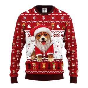 Corgi Santa Cute Corgi Lover Christmas 3D Sweater AOP Sweater Red S