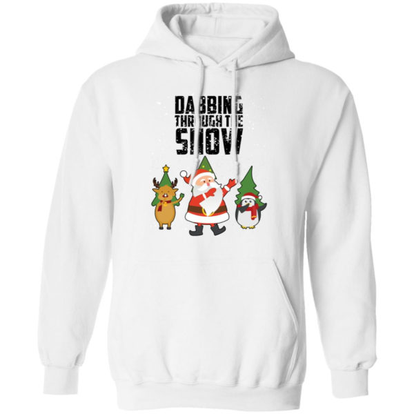 Dabbing Through The Snow Santa Christmas Shirt Pullover Hoodie White S