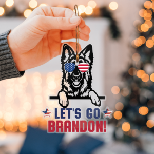Dog Let's Go Brandon Meca Ornament product photo 5