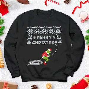 Funny Christmas Grinch Stealing Christmas Sweatshirt Sweatshirt Black S