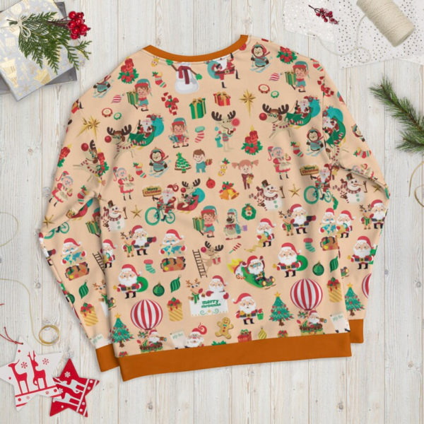 Funny Santa Ride Bicycle Reindeer Christmas Sweater product photo 2