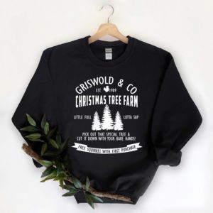 Griswold Co Christmas Tree Farm Christmas Sweatshirt Sweatshirt Black S