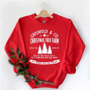 Griswold Co Christmas Tree Farm Christmas Sweatshirt Sweatshirt Red S