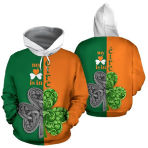 Irish Saint Patrick’s Day Shamrock Celtic Cross All Over Print 3D Shirt 3D Hoodie Green S