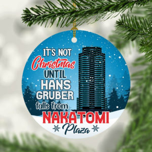 It's Not Christmas Until Hans Gruber Fall from Nakatomi Plaza Circle Ornament product photo 1