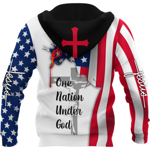 Jesus American Faith One Nation Under God All Over Print 3D Shirt product photo 4
