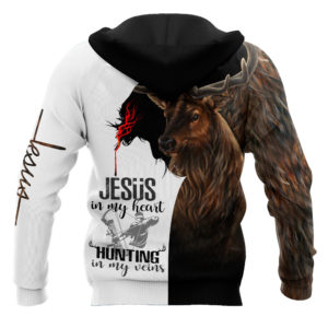 Jesus In My Heart Hunting In My Veins All Over Print 3D Shirt product photo 4