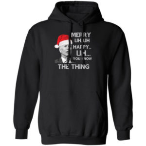 Joe Biden Merry Uh Uh Happy Uh You Know The Thing Christmas Shirt product photo 3