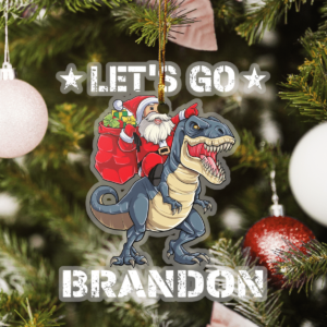 Let's Go Brandon T-Rex Custom Meca Ornament product photo 4
