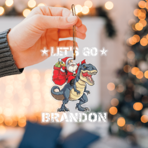Let's Go Brandon T-Rex Custom Meca Ornament product photo 5