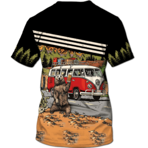 Let's Go Camping Ugly Bear Drink Beer 3D T-shirt Hawaii Shirt product photo 3
