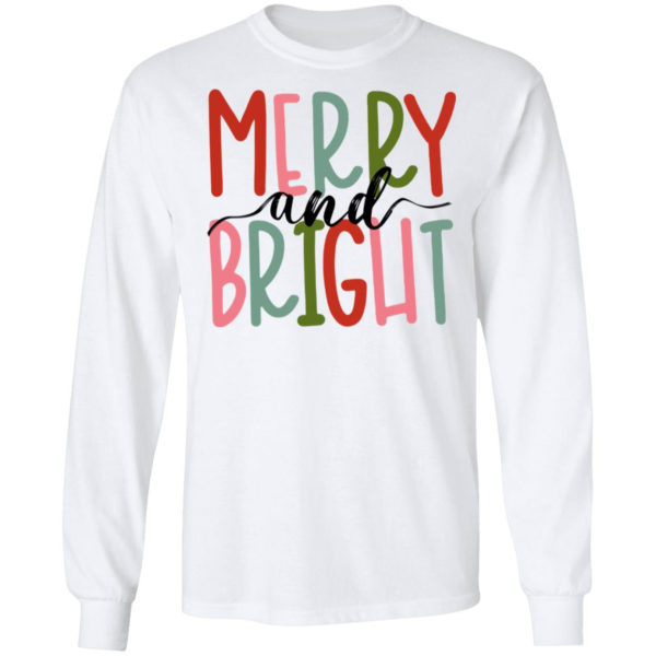 Merry And Bright Shirt LS Ultra Cotton T-Shirt White S